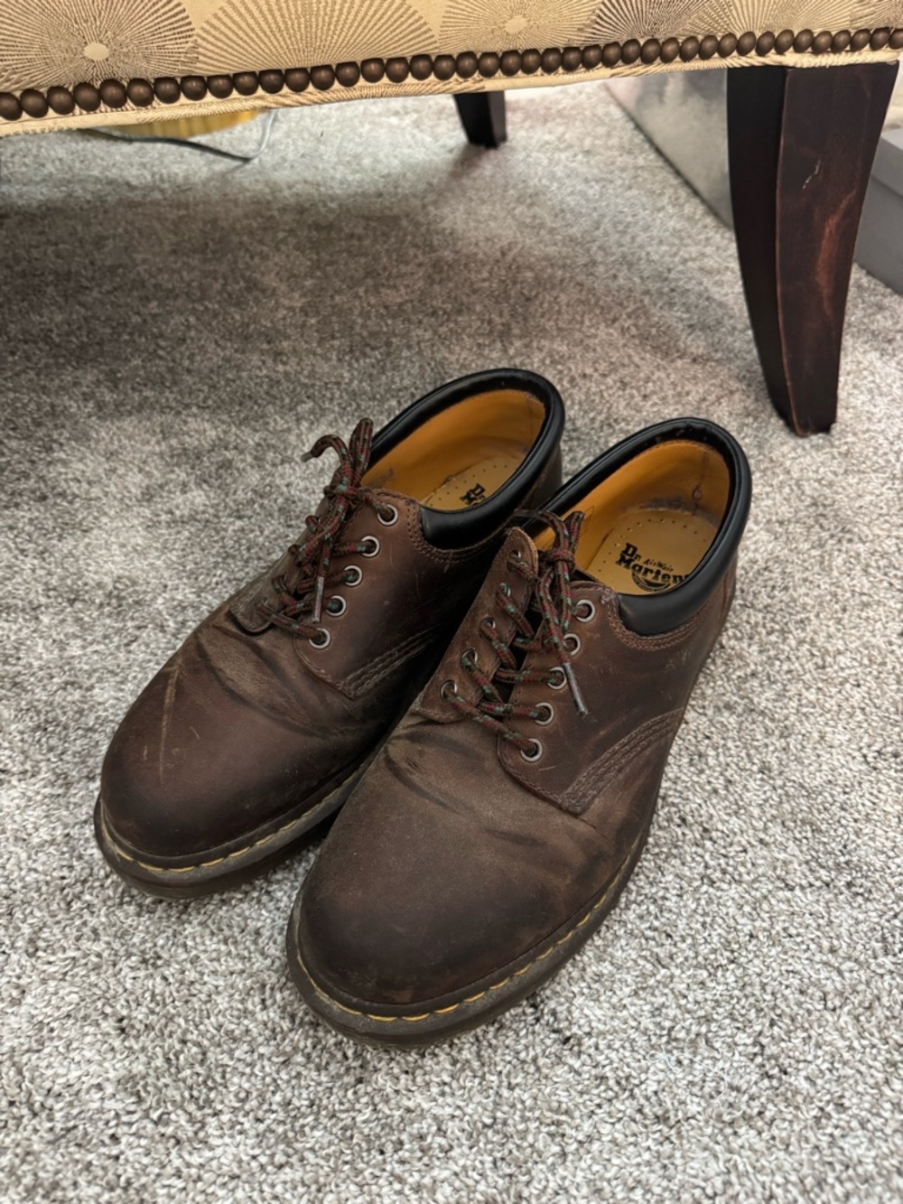 Dr. Martens Men's Dark Brown Leather Derby Oxfords